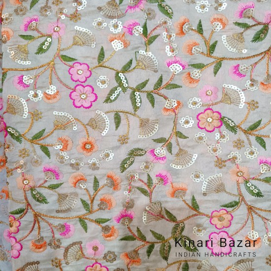 Embroidered Silk Fabric