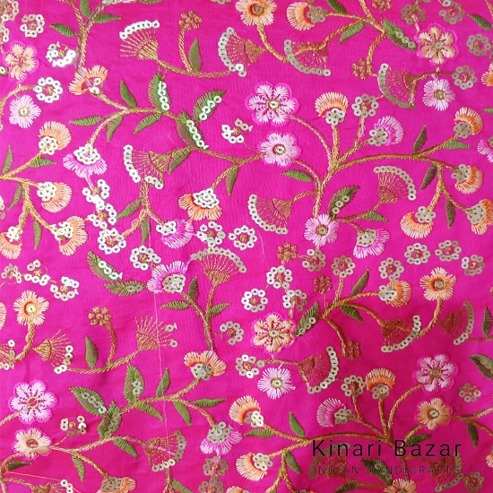 Embroidered Silk Fabric