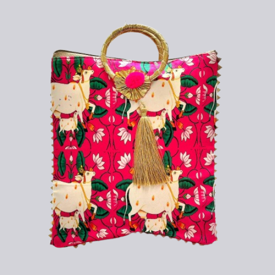 Pichwai Cow Print Handbags