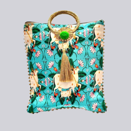 Pichwai Cow Print Handbags