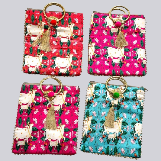 Pichwai Cow Print Handbags