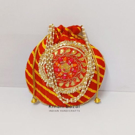 Gota Leheriya Potli Bags