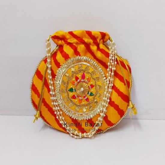 Gota Leheriya Potli Bags