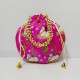 Pichwai Print Cow Matka Potli Bags