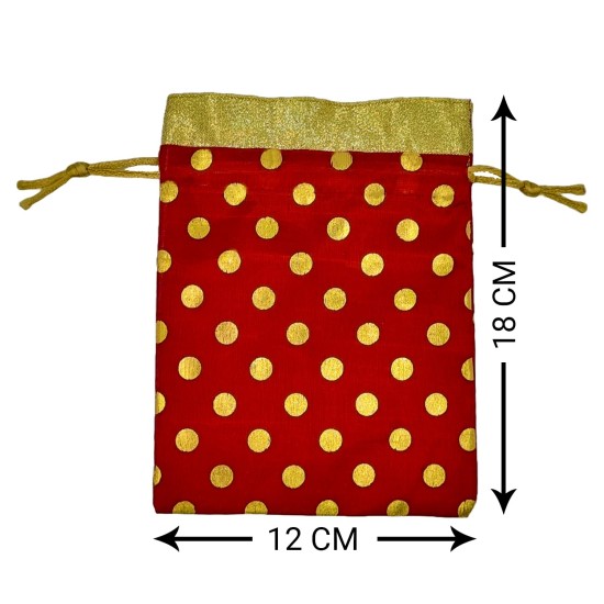 Polka Dot Drawstring Potli Bag