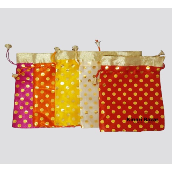 Polka Dot Favors Packaging Potli Bags